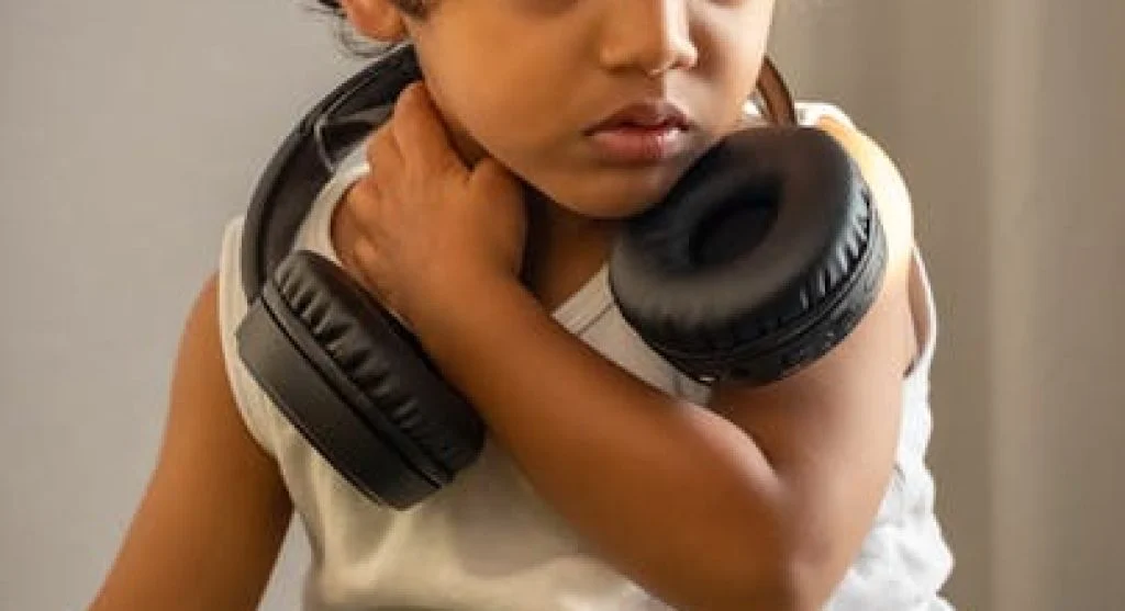 child listening intently with curiosity
