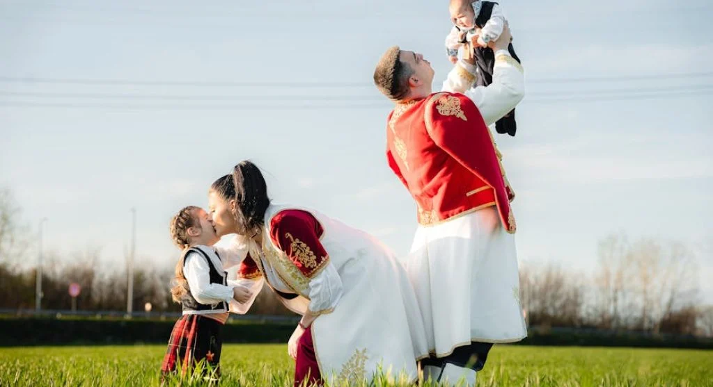 family sharing laughter together