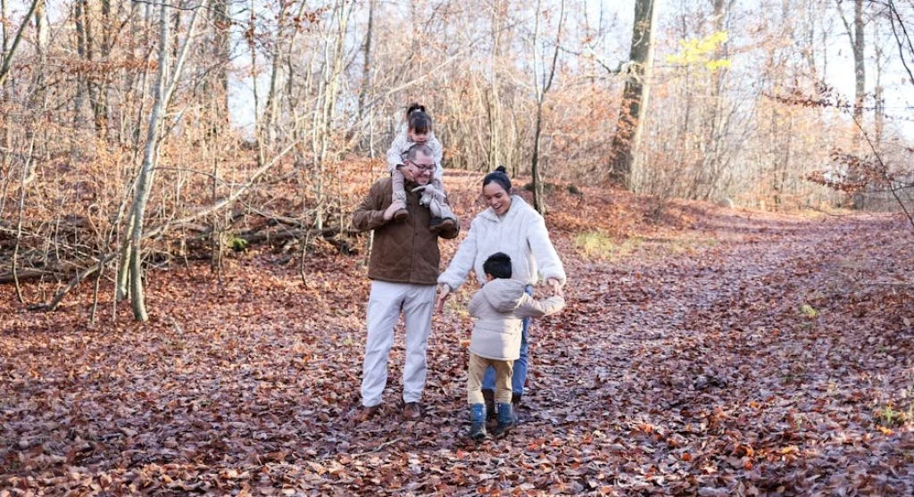 family walking together outdoors