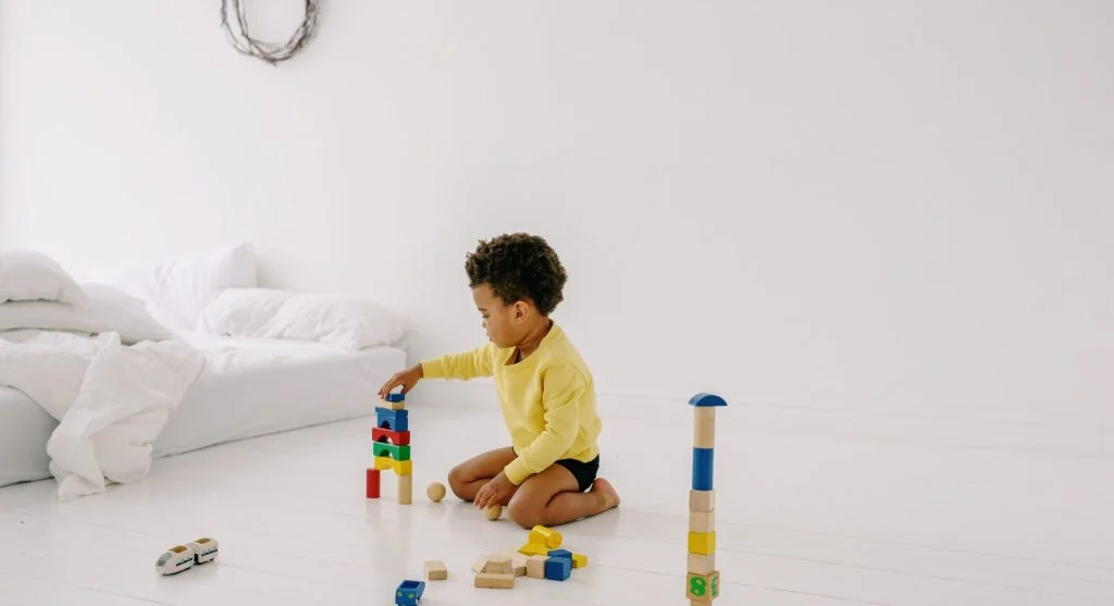 Prepared child routine area with distractions cleared away at home