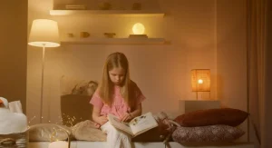 Child returning to a familiar comfort habit during a quiet home moment