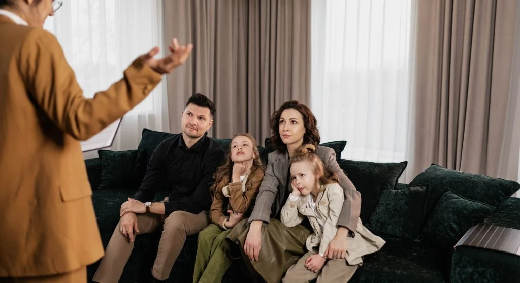 Child listening during a calm correction from a parent at home