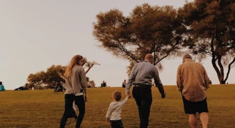 family having picnic in park