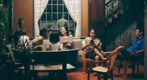 family bonding at home together
