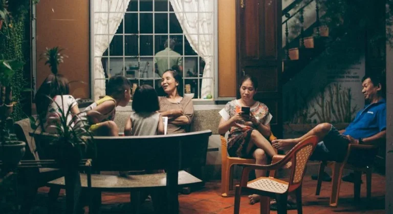 family bonding at home together