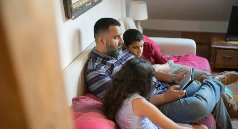 family setting device rules together