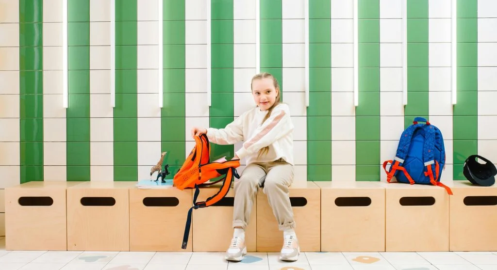 backpack and school clothes ready