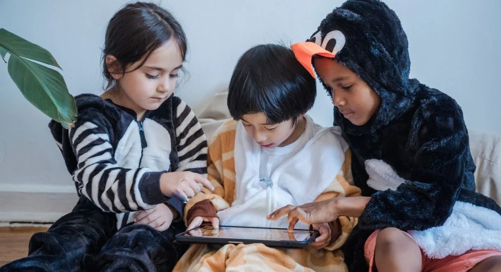 Child seeing a ready activity waiting after screen time ends
