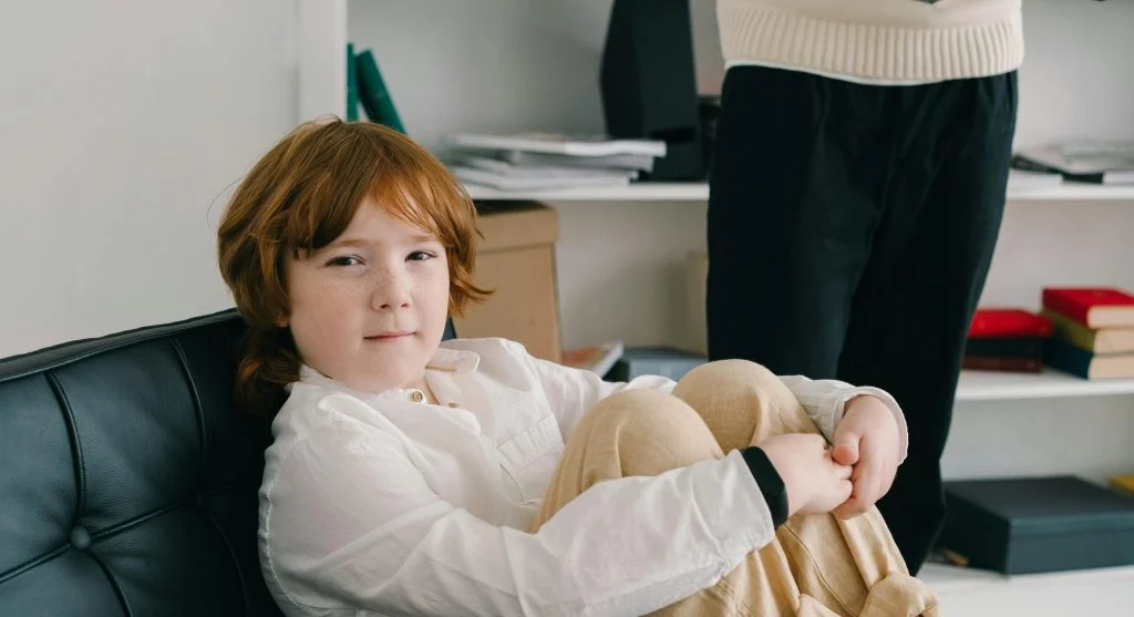 child taking pause in stressful moment