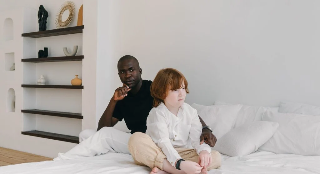 Parent combining understanding and a clear limit during a child’s upset moment